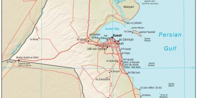 Koeweit locatie op de kaart