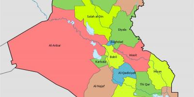 Koeweit kaart met blokken