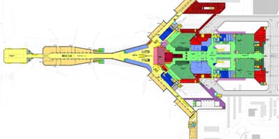 Kuwait international airport kaart